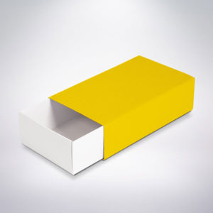 Krabička na makronky žlutá 160x90x45